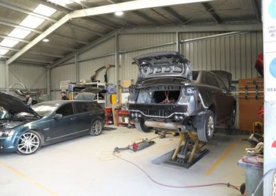 Crash repair work being undertaken in our fully equipped workshop in suburban Adelaide